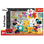 Puzzle Mickey Mouse a narodeninová oslava - 30 dielikov